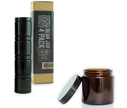 Comandante Bean Jars - Pack of 4 tinted glass jars